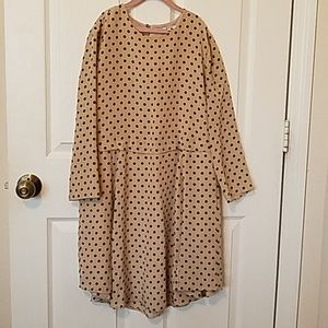 Polka dot silk dress